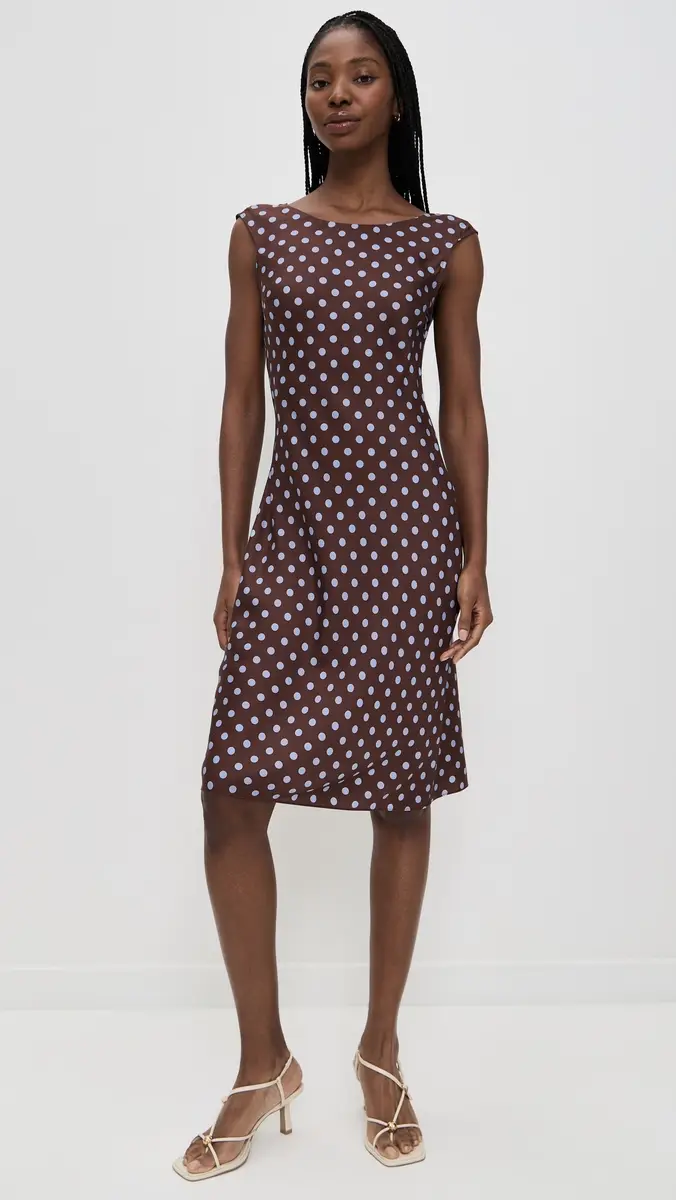 POSSE Leo Dress Chocolate Polka Dot | Thumbnail 2 POSSE Leo Dress Chocolate Polka Dot | Thumbnail 2