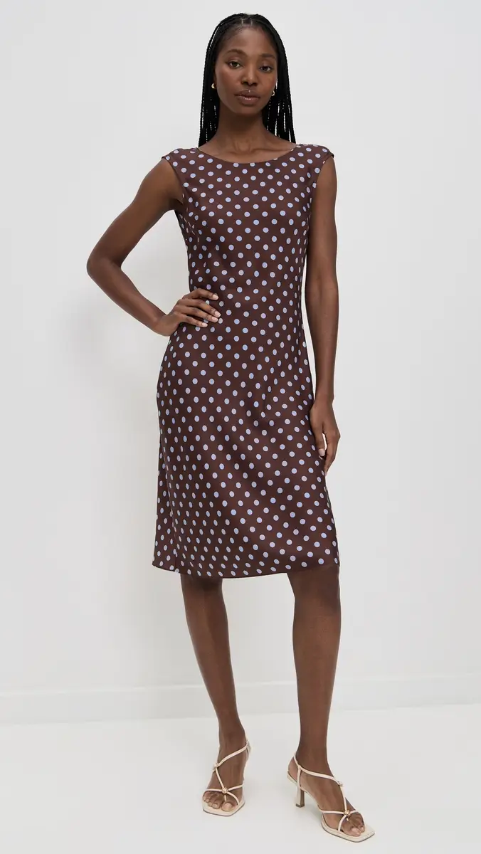 POSSE Leo Dress Chocolate Polka Dot | Thumbnail 5 POSSE Leo Dress Chocolate Polka Dot | Thumbnail 5