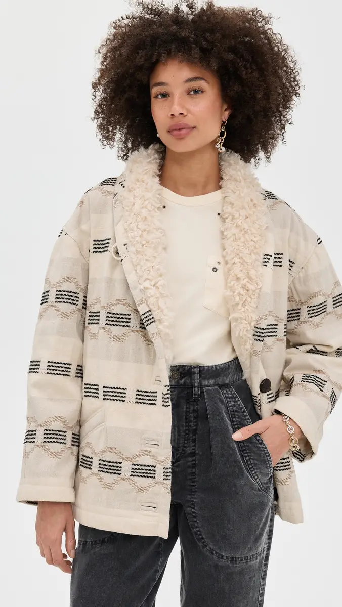 Isabel Marant Étoile Qayla Coat Ecru | Thumbnail 2 Isabel Marant Étoile Qayla Coat Ecru | Thumbnail 2