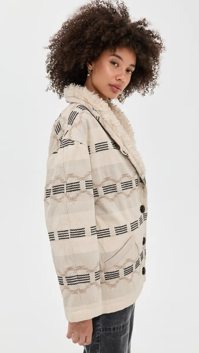 Isabel Marant Étoile Qayla Coat Ecru | Thumbnail 4 Isabel Marant Étoile Qayla Coat Ecru | Thumbnail 4