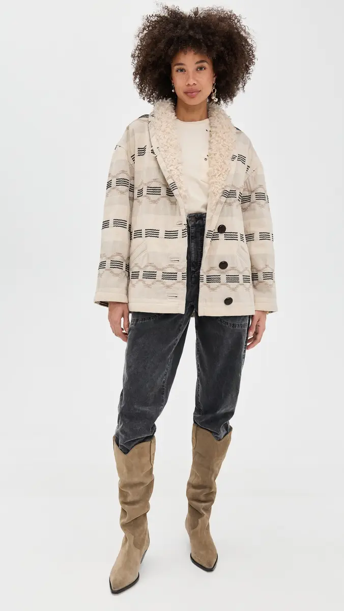 Isabel Marant Étoile Qayla Coat Ecru | Thumbnail 5 Isabel Marant Étoile Qayla Coat Ecru | Thumbnail 5