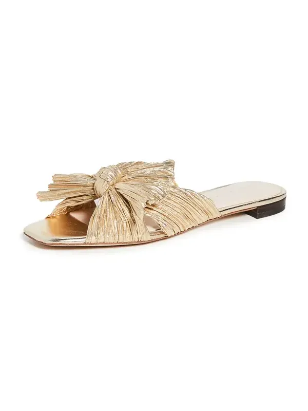 Daphne Pleated Bow Slides