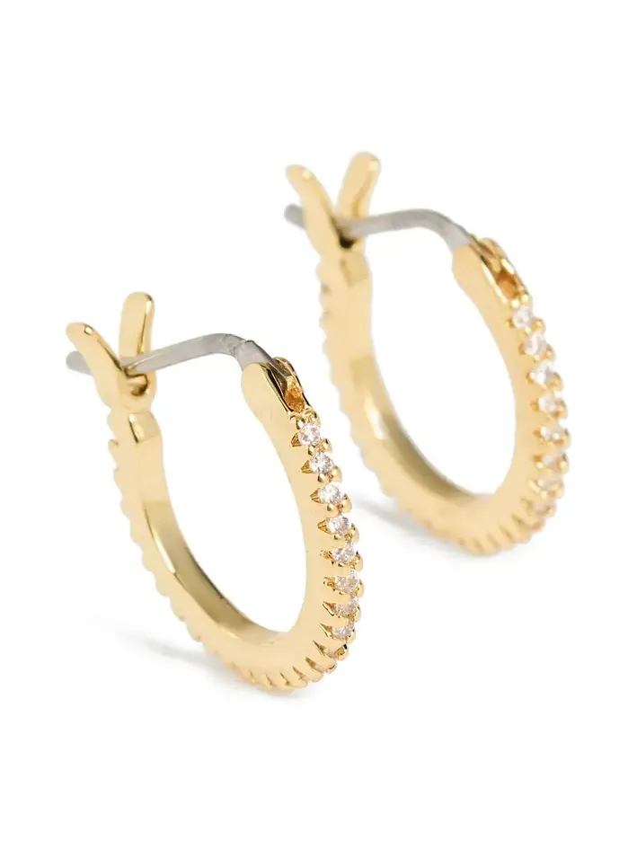 Shimmer Huggie Hoop Earrings