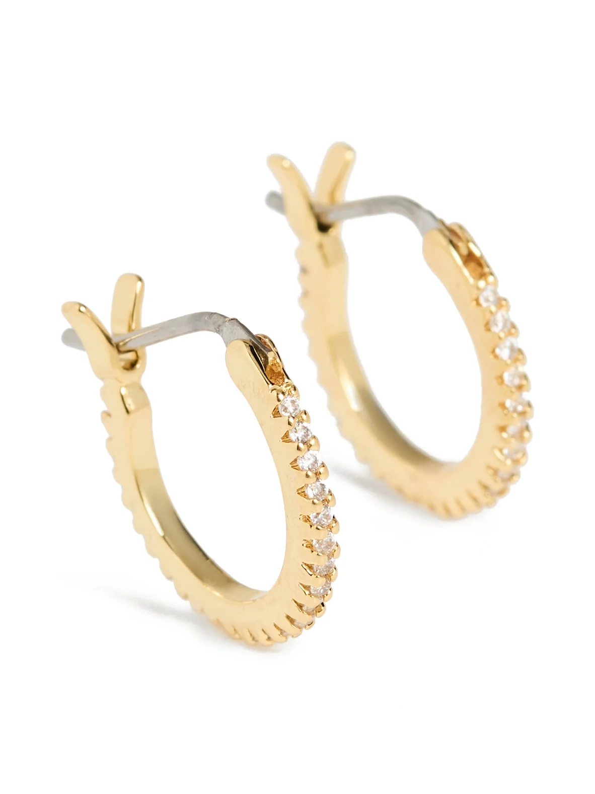 Shimmer Huggie Hoop Earrings
