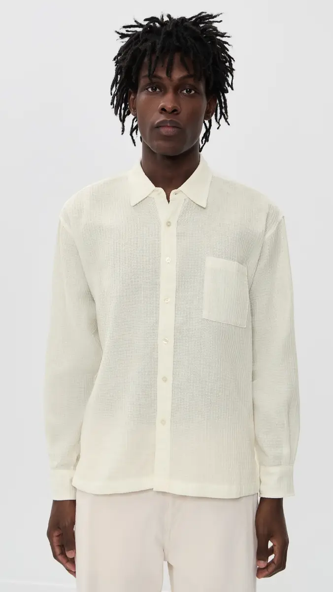 Bather Waffle Leisure Shirt White | Thumbnail 2 Bather Waffle Leisure Shirt White | Thumbnail 2