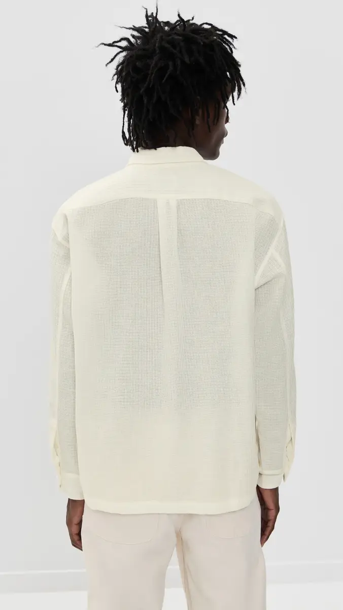 Bather Waffle Leisure Shirt White | Thumbnail 3 Bather Waffle Leisure Shirt White | Thumbnail 3