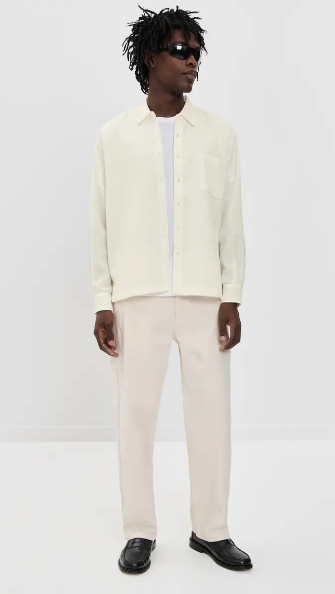 Bather Waffle Leisure Shirt White | Thumbnail 5 Bather Waffle Leisure Shirt White | Thumbnail 5