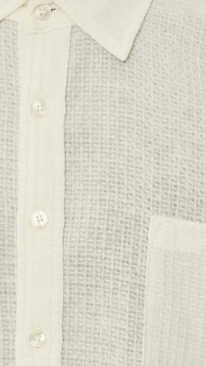 Bather Waffle Leisure Shirt White | Thumbnail 6 Bather Waffle Leisure Shirt White | Thumbnail 6