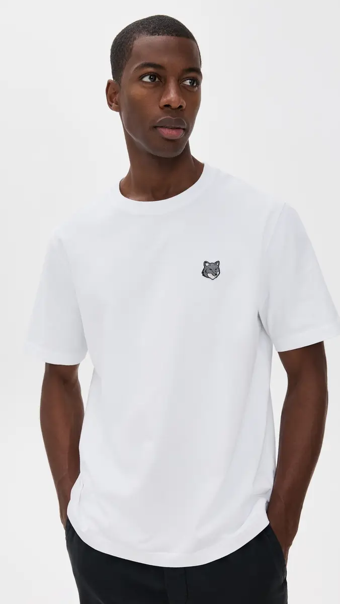 Maison Kitsuné Grey Fox Head Patch Comfort Tee | Thumbnail 2 Maison Kitsuné Grey Fox Head Patch Comfort Tee | Thumbnail 2