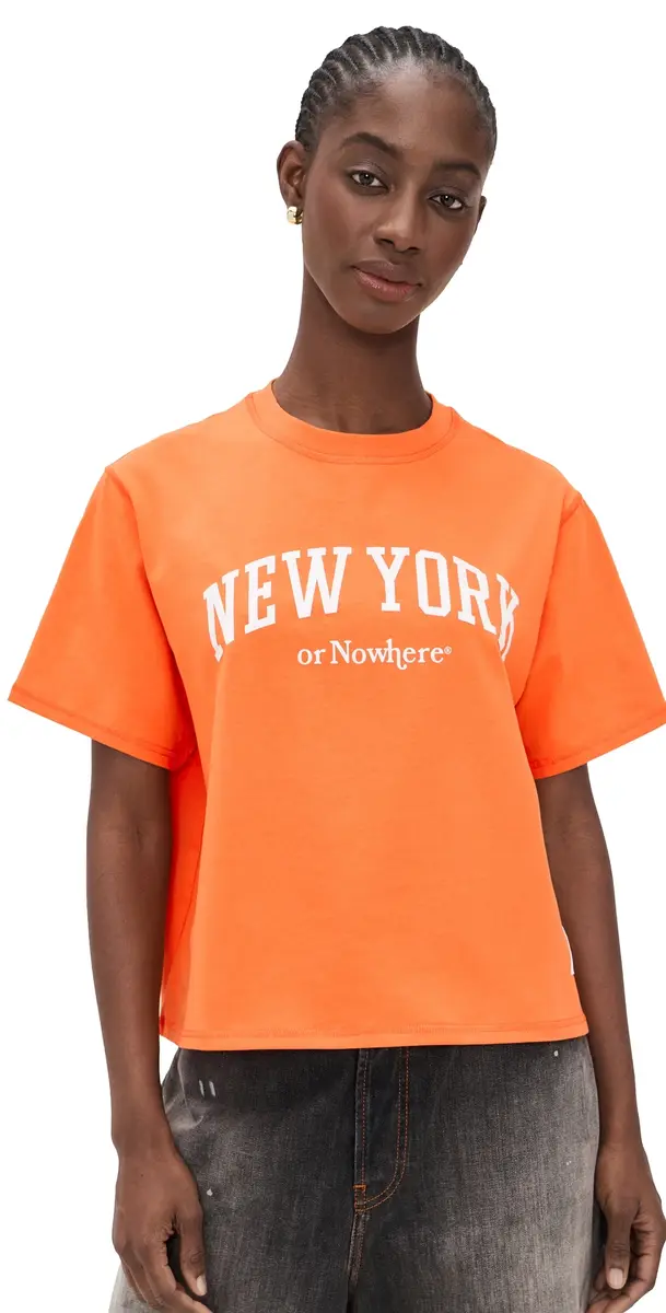 Knicks Alumni Relaxed T-Shirt Orange Garment Dyed