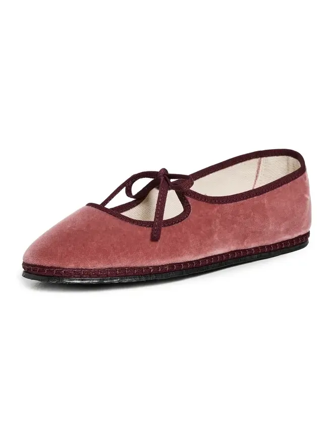 Mary Jane Velvet Brigitte Flats