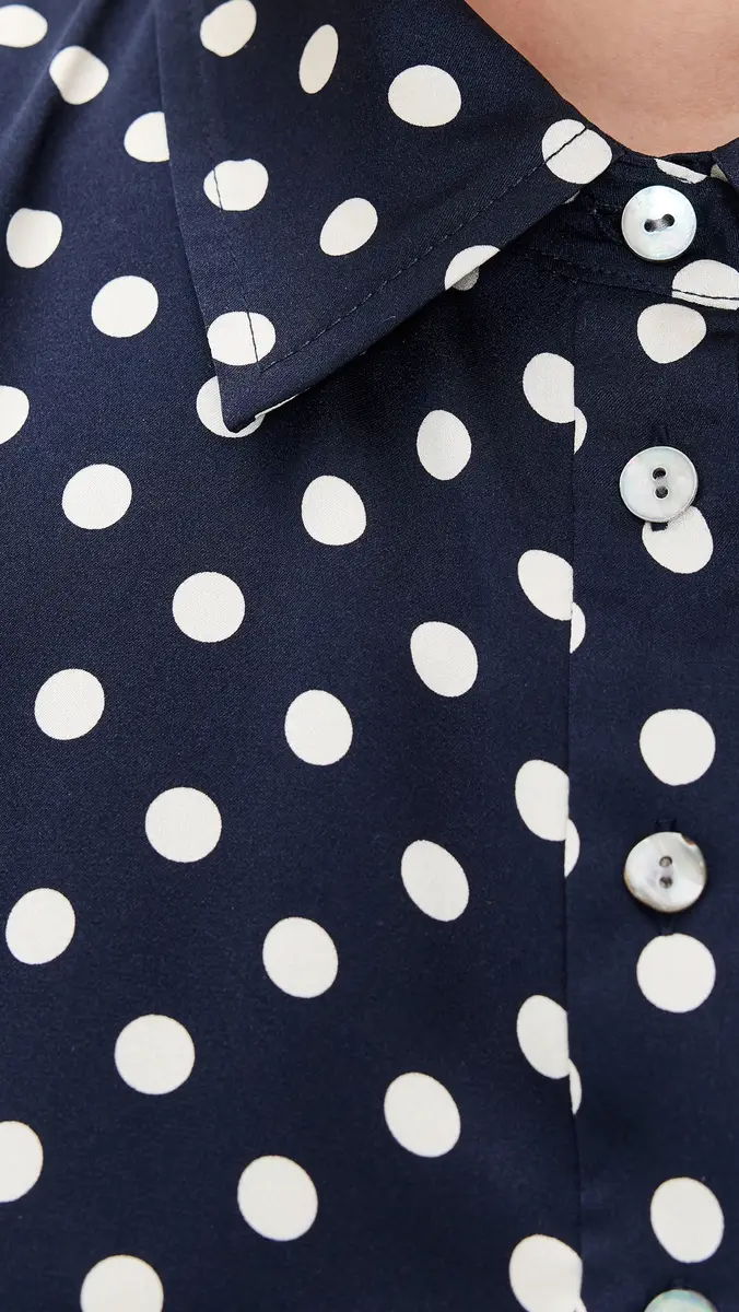Sandy Liang Snood Dress Navy Multi | Thumbnail 6 Sandy Liang Snood Dress Navy Multi | Thumbnail 6