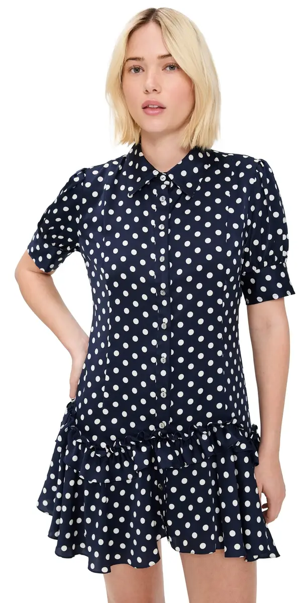 Snood Dress Navy Multi