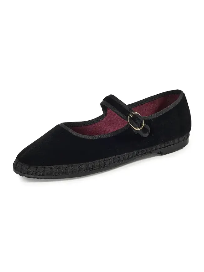 Antonia Velvet Mary Jane Flats Antonia Velvet Mary Jane Flats