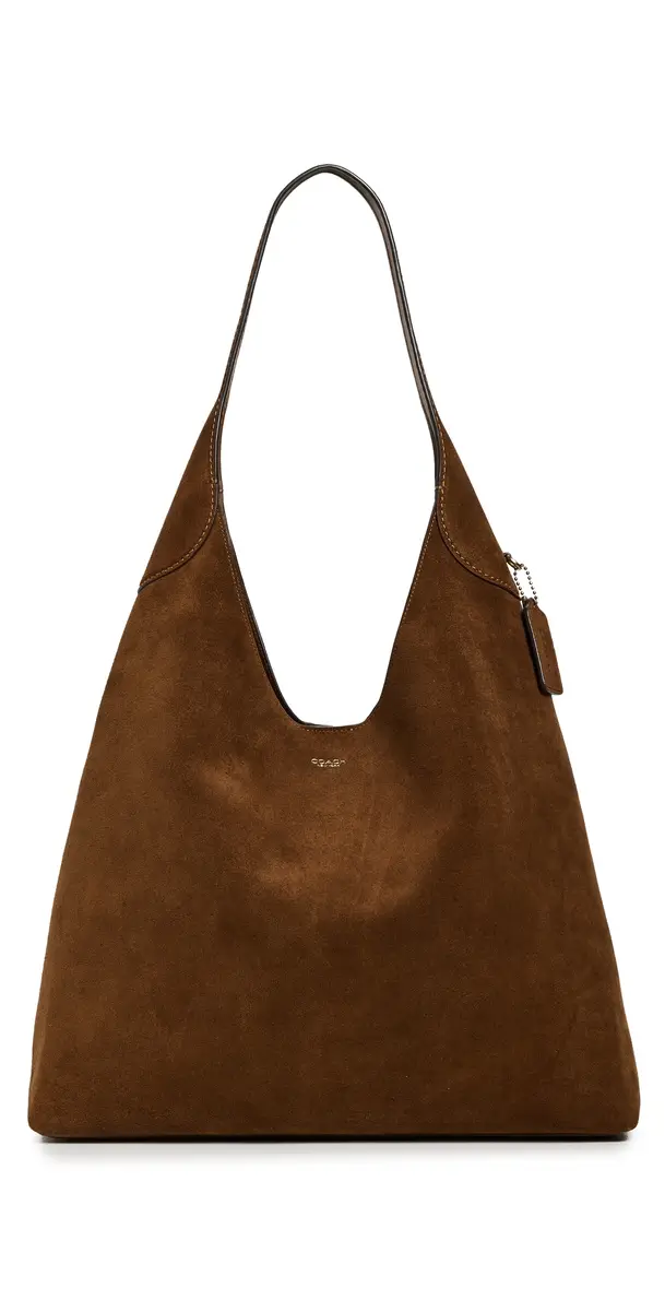 Coach Suede Brooklyn Shoulder Bag 39 B4/Warm Brown One Size | Image 1 Coach Suede Brooklyn Shoulder Bag 39 B4/Warm Brown One Size | Image 1