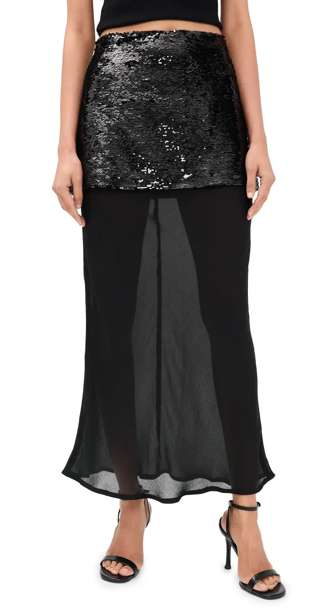 MADISON THE LABEL Aveline Maxi Skirt Black | Image 1 MADISON THE LABEL Aveline Maxi Skirt Black | Image 1