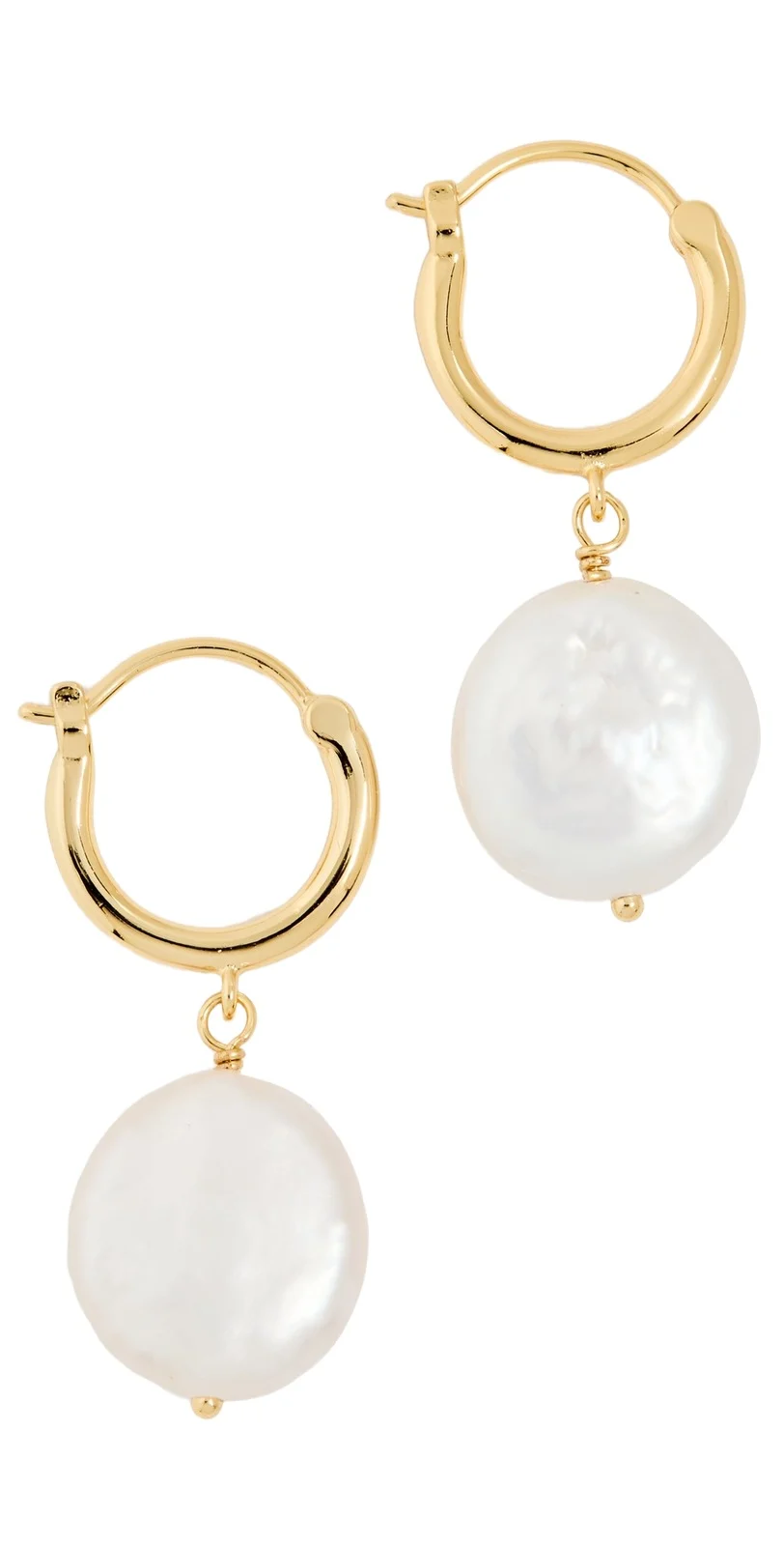 Gorjana Reese Pearl Huggie Hoop Earrings