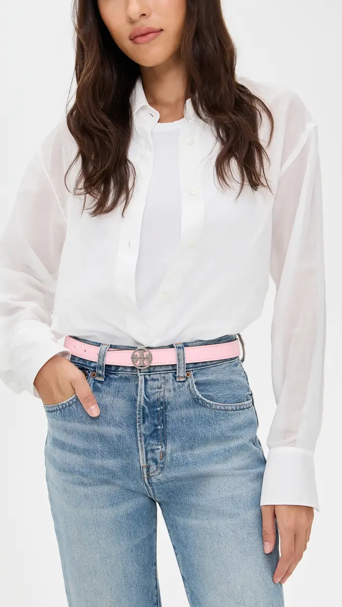 Tory Burch Miller Reversible Belt 1 True Pink | Thumbnail 3