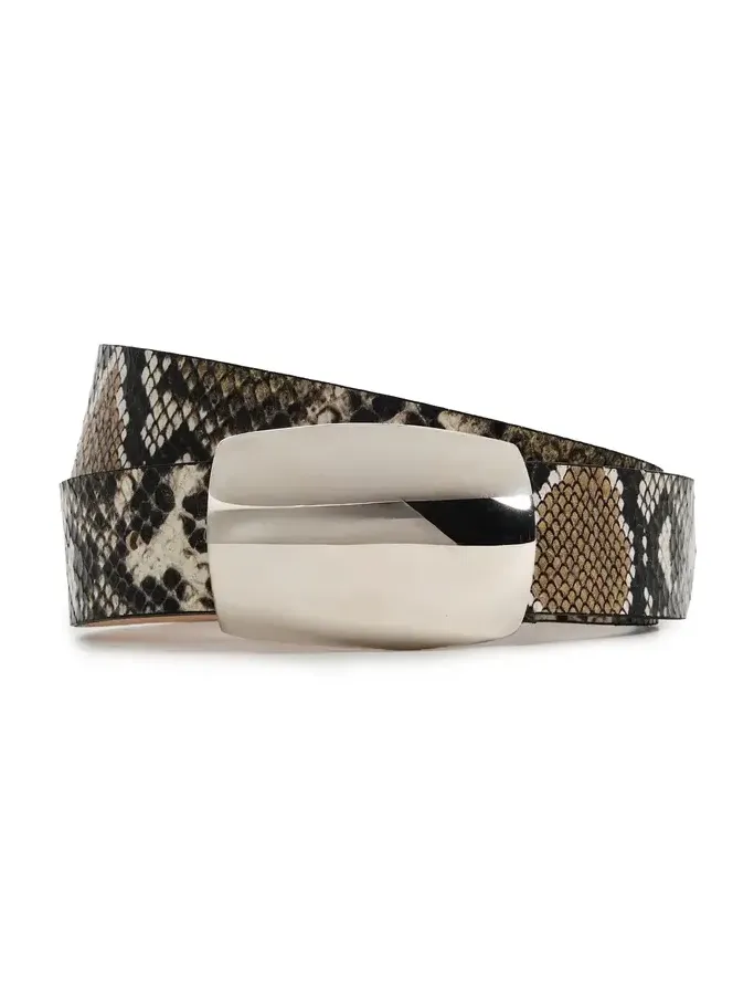 Milou Domed Croc Embossed Belt Milou Domed Croc Embossed Belt