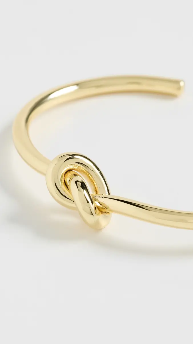 SHASHI Knot Bracelet Cuff Gold One Size | Thumbnail 4