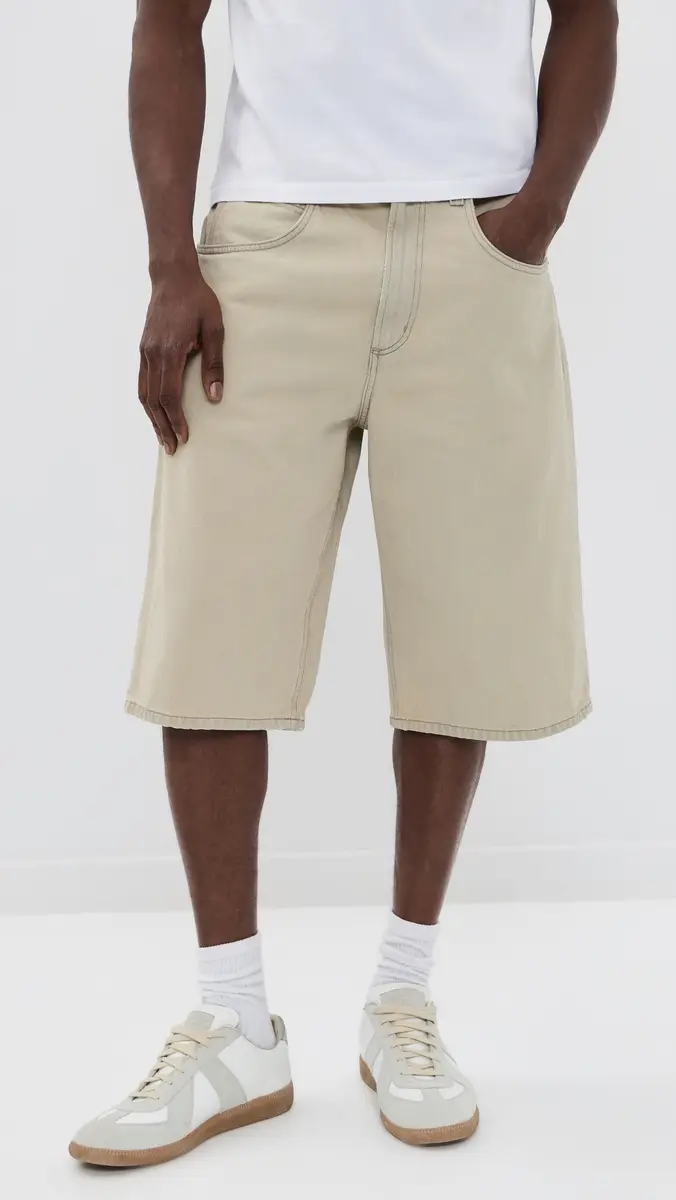 AGOLDE Fusion Skater Shorts 14 Burnished Khaki | Thumbnail 2