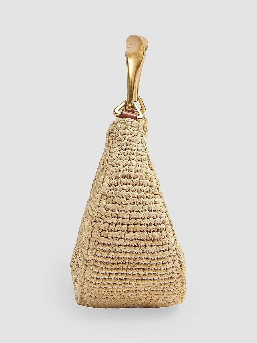 Simkhai Women's Nixi Twist-Handle Raffia Hobo Bag | Thumbnail 3 Simkhai Women's Nixi Twist-Handle Raffia Hobo Bag | Thumbnail 3
