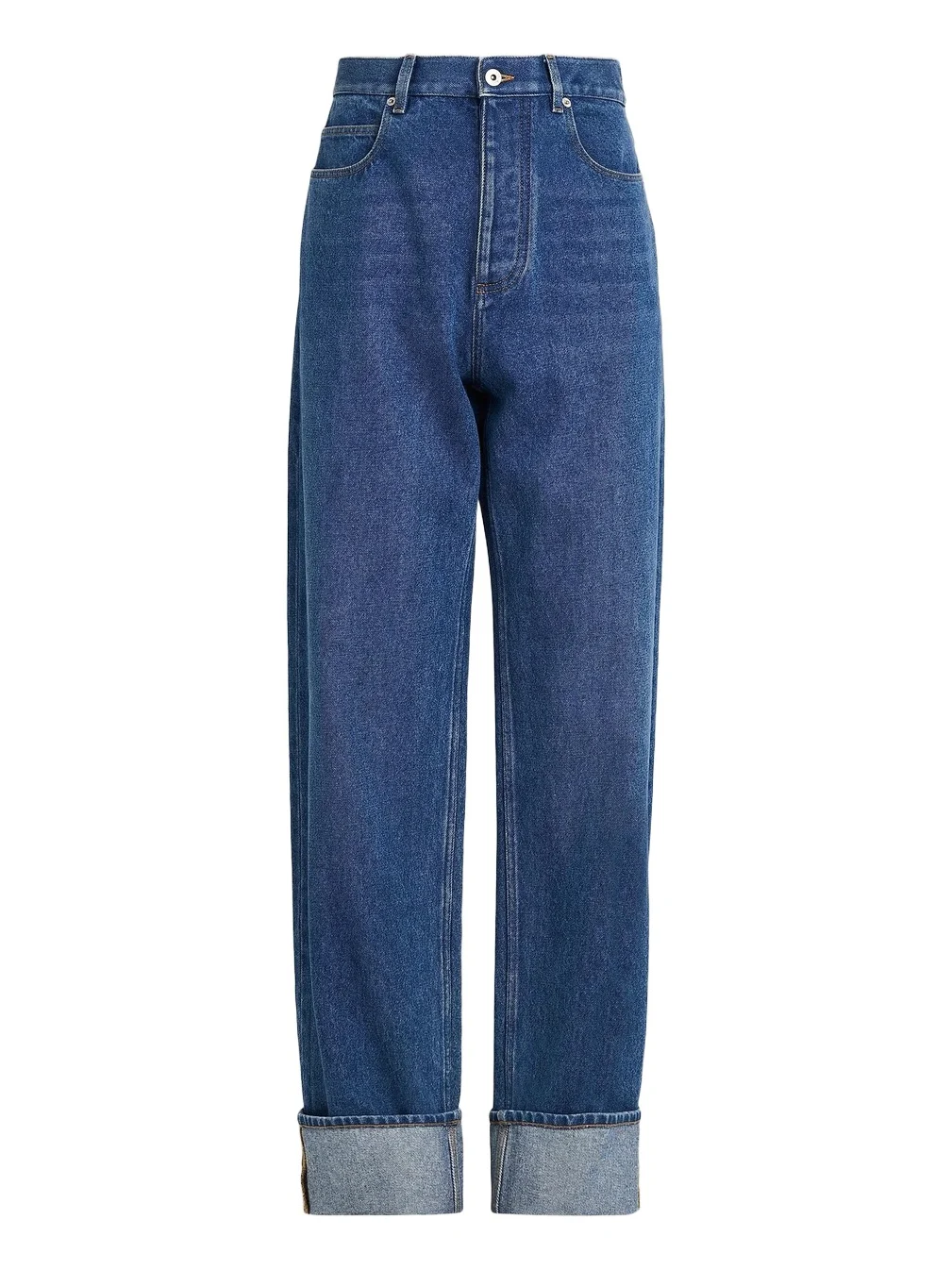 Bottega Veneta Men's Turned-Up Straight-Fit Jeans
