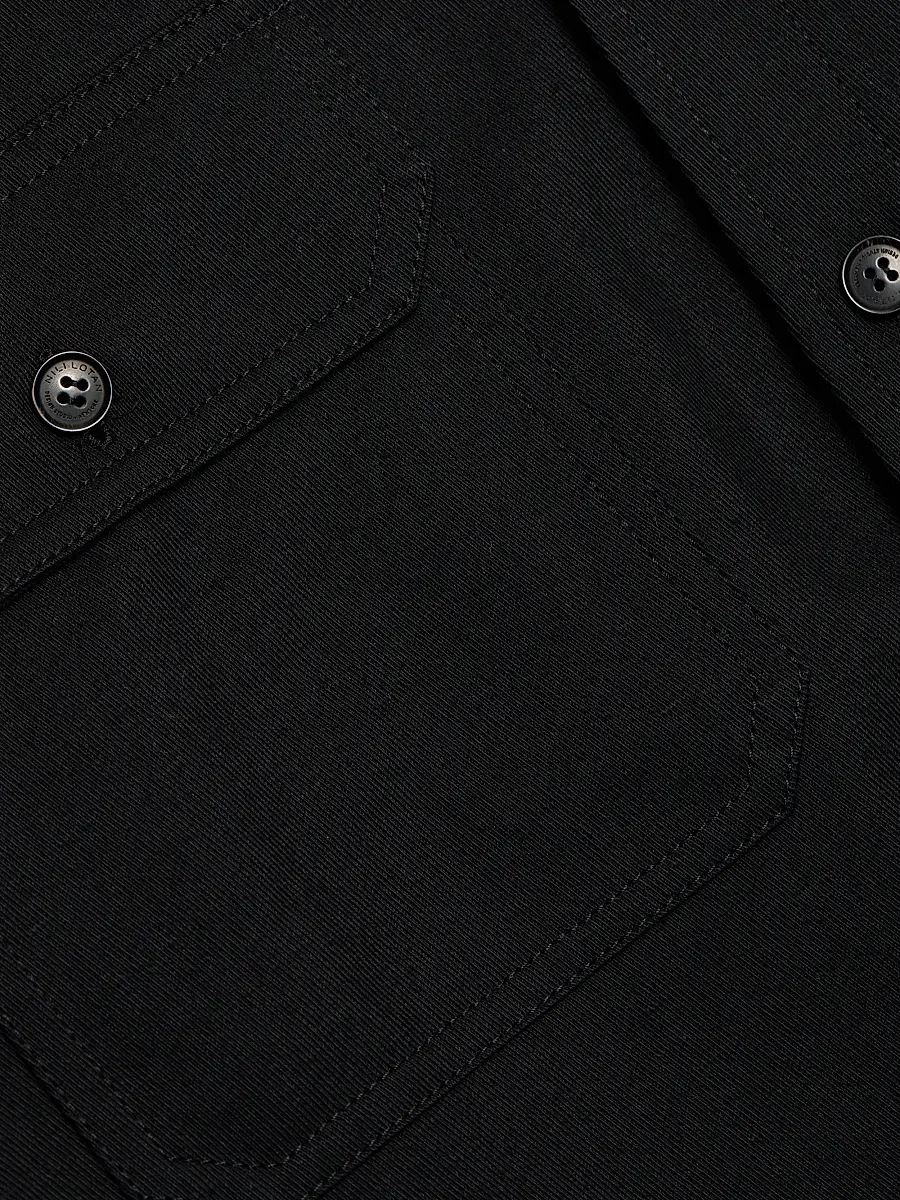 Nili Lotan Men's Evander Cotton-Linen Shirt Jacket - Black | Thumbnail 7 Nili Lotan Men's Evander Cotton-Linen Shirt Jacket - Black | Thumbnail 7
