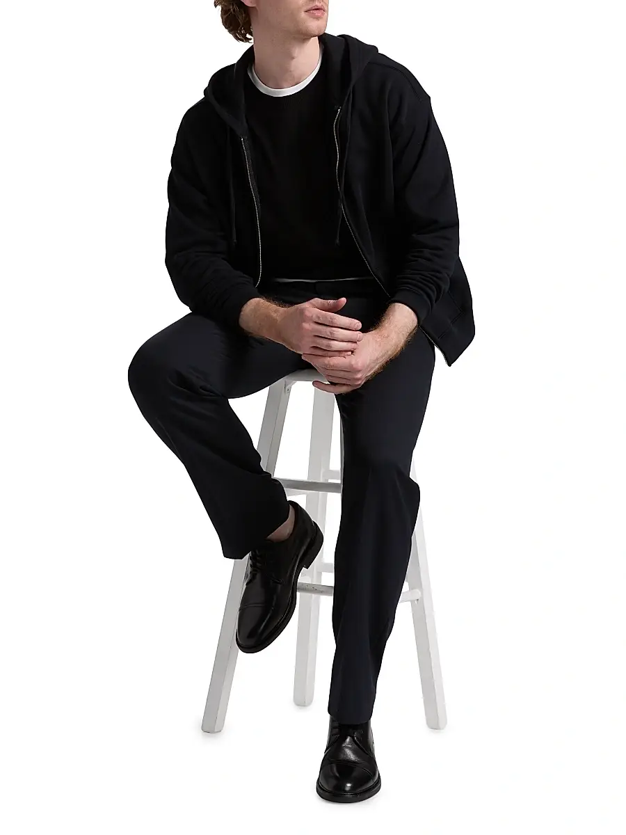 Nili Lotan Men's Brian Zip-Front Cotton Hoodie | Thumbnail 2 Nili Lotan Men's Brian Zip-Front Cotton Hoodie | Thumbnail 2