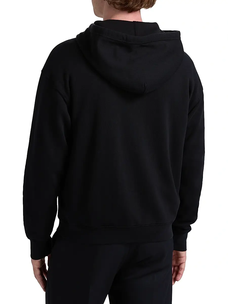 Nili Lotan Men's Brian Zip-Front Cotton Hoodie | Thumbnail 5 Nili Lotan Men's Brian Zip-Front Cotton Hoodie | Thumbnail 5