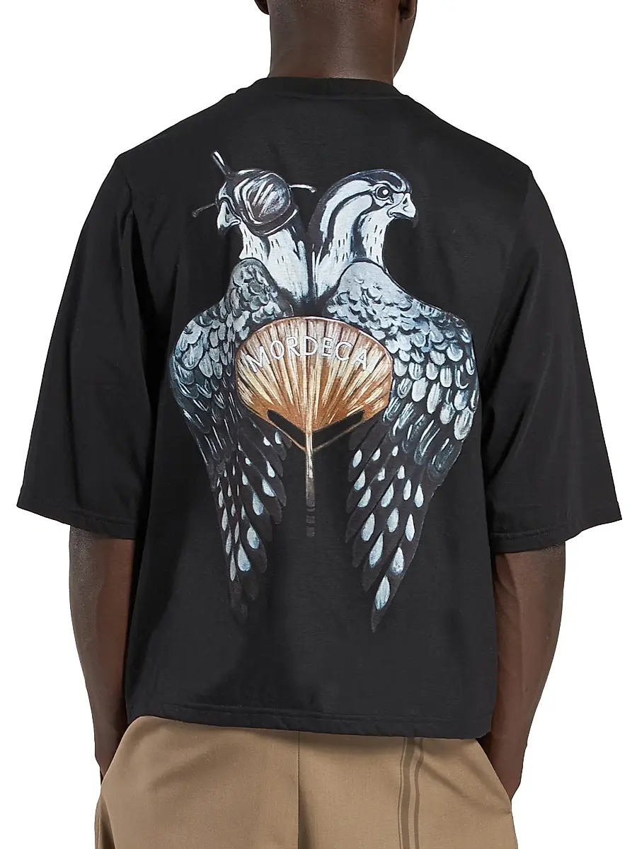 MORDECAI Men's Falcon Printed Cotton T-Shirt | Thumbnail 2 MORDECAI Men's Falcon Printed Cotton T-Shirt | Thumbnail 2