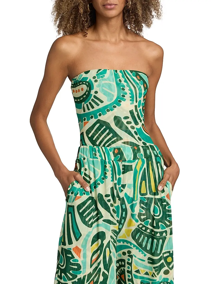 EYWASOULS MALIBU Women's Soleil Printed Bandeau One-Piece Swimsuit | Thumbnail 3 EYWASOULS MALIBU Women's Soleil Printed Bandeau One-Piece Swimsuit | Thumbnail 3