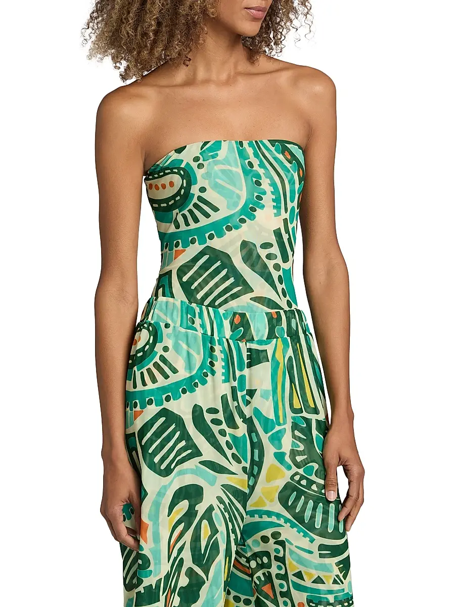 EYWASOULS MALIBU Women's Soleil Printed Bandeau One-Piece Swimsuit | Thumbnail 4 EYWASOULS MALIBU Women's Soleil Printed Bandeau One-Piece Swimsuit | Thumbnail 4