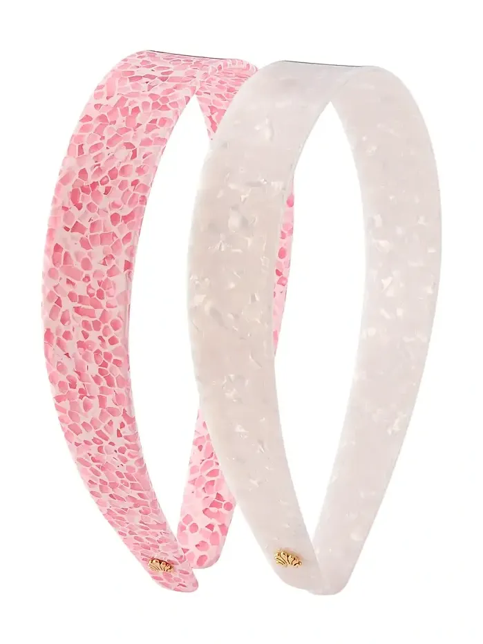 Lele Sadoughi Women's Palm Beach Emma 2-Piece Terrazzo Headband Set