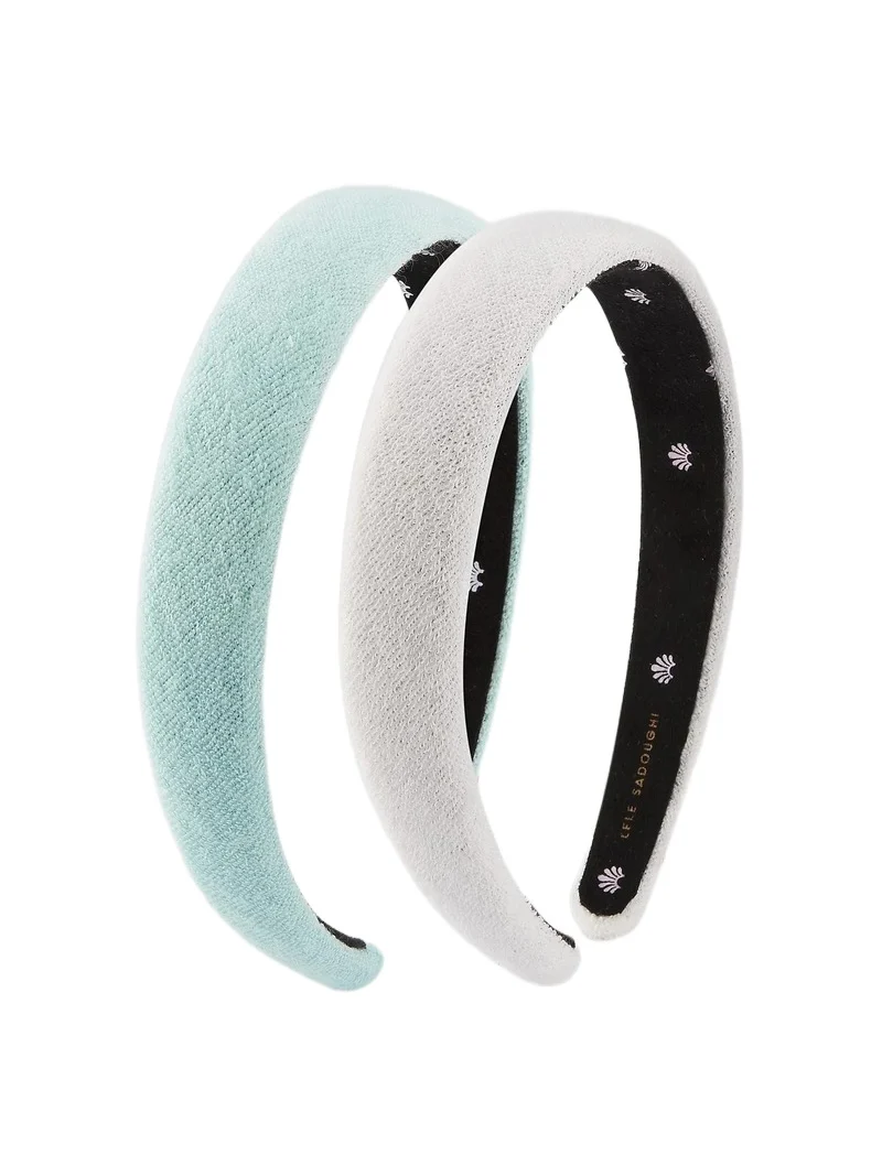 Lele Sadoughi Women's Palm Beach Charlotte 2-Piece Terry Cloth Headband Set