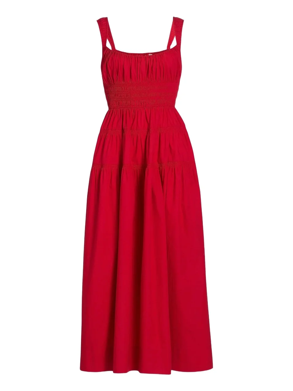 Women's Clover Cotton Fit & Flare Midi-Dress - Deep Tomato