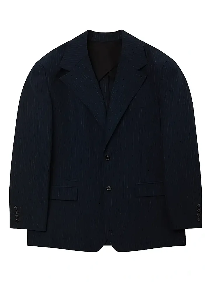 Willy Chavarria Men's Chuco Pinstriped Notch Lapel Blazer