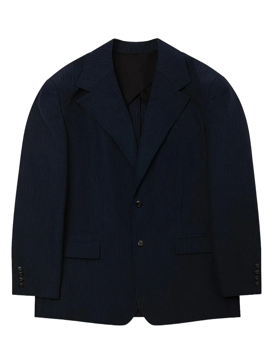 Men's Chuco Pinstriped Notch Lapel Blazer