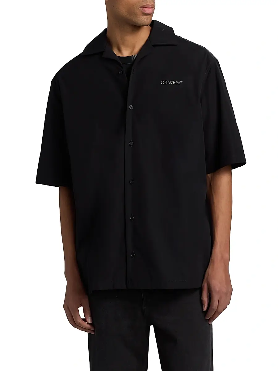 Off-White Men's Metal Arrow Poplin Bowling Shirt | Thumbnail 3