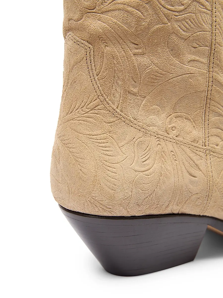 Isabel Marant Women's Duerto 40MM Suede Cowbody Boots - Desert | Thumbnail 7 Isabel Marant Women's Duerto 40MM Suede Cowbody Boots - Desert | Thumbnail 7