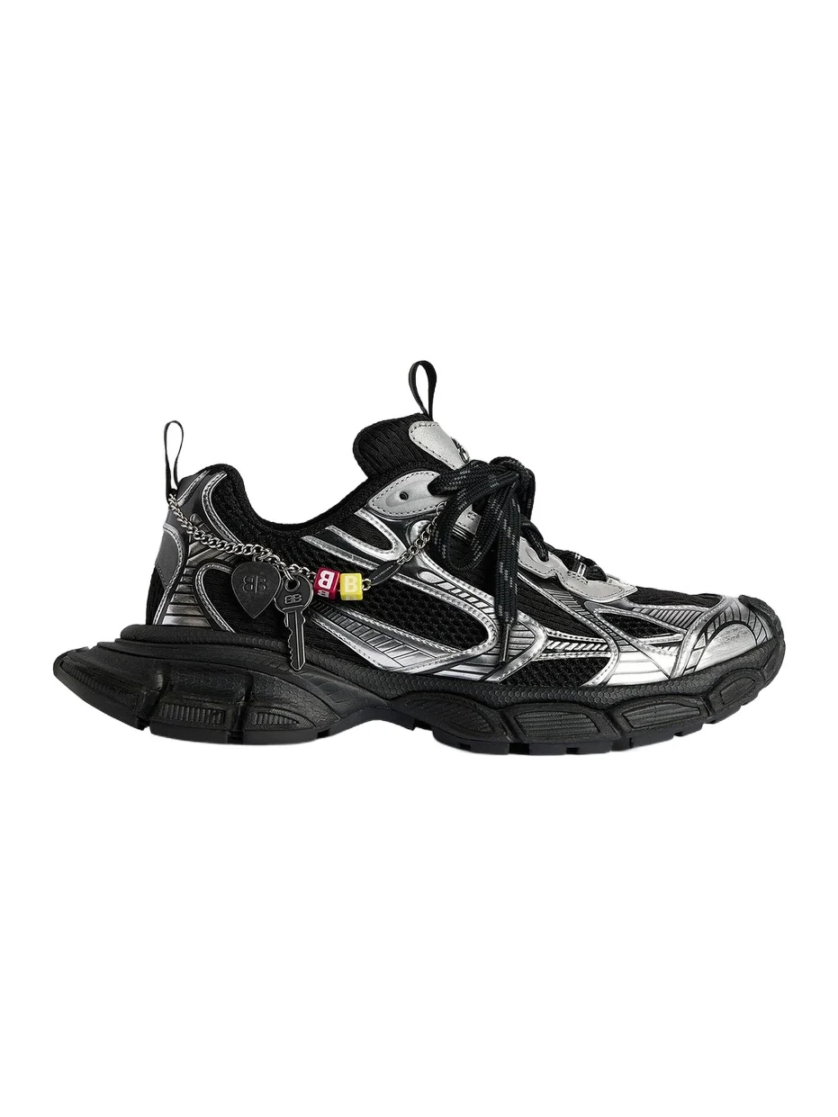 Balenciaga Men's 3XL Sneakers with Charms - Black Silver