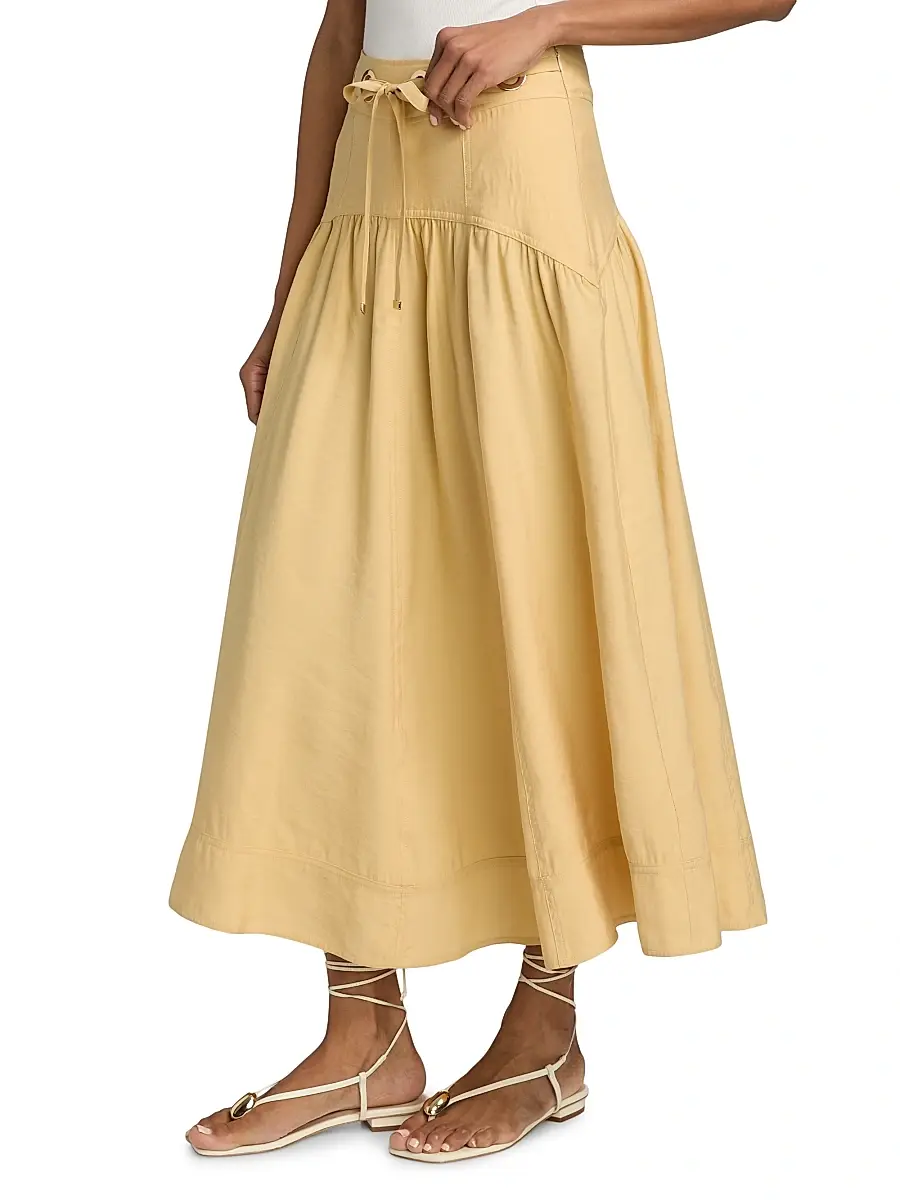 Ba&sh Women's Donia Grommet Midi-Skirt | Thumbnail 4 Ba&sh Women's Donia Grommet Midi-Skirt | Thumbnail 4