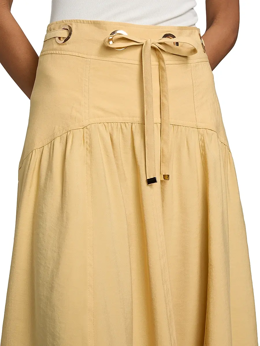 Ba&sh Women's Donia Grommet Midi-Skirt | Thumbnail 6 Ba&sh Women's Donia Grommet Midi-Skirt | Thumbnail 6