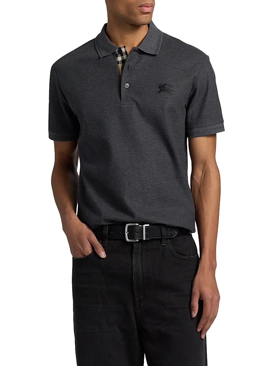Burberry Men's Eddie EKD Cotton Polo Shirt | Thumbnail 3 Burberry Men's Eddie EKD Cotton Polo Shirt | Thumbnail 3