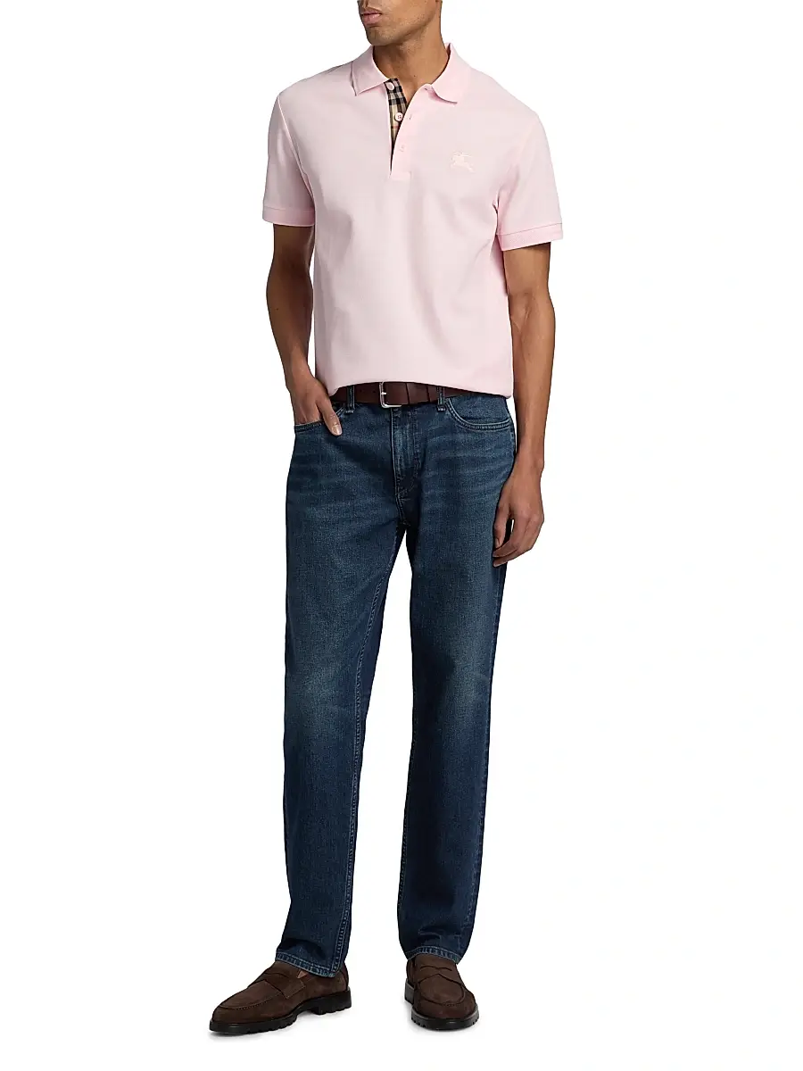 Burberry Men's Eddie EKD Cotton Polo Shirt | Thumbnail 2 Burberry Men's Eddie EKD Cotton Polo Shirt | Thumbnail 2