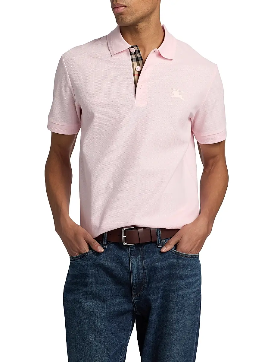 Burberry Men's Eddie EKD Cotton Polo Shirt | Thumbnail 3 Burberry Men's Eddie EKD Cotton Polo Shirt | Thumbnail 3