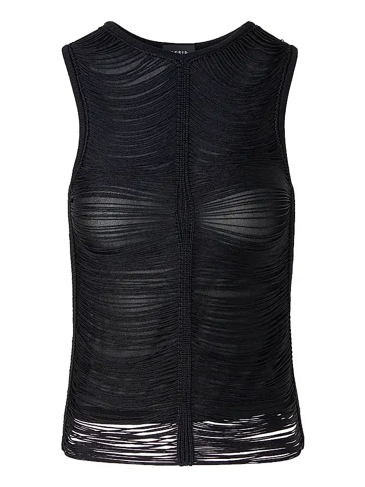 Women's Draped Fringed Silk Top