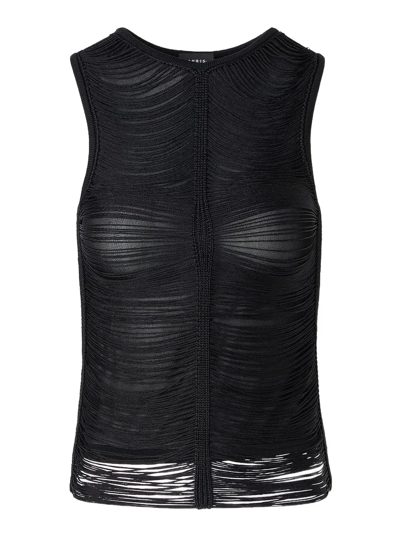 Women's Draped Fringed Silk Top Women's Draped Fringed Silk Top