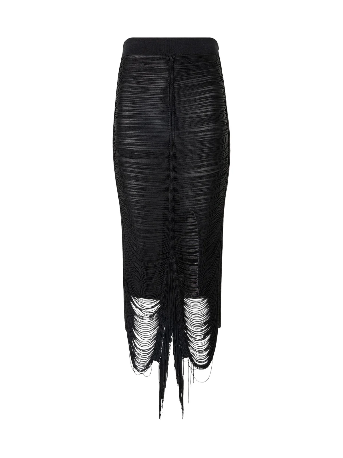 Women's Draped Fringed Silk Midi-Skirt Women's Draped Fringed Silk Midi-Skirt
