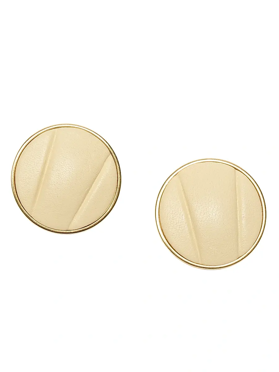 Women's Pleated Stud Earrings - Soft Powder Women's Pleated Stud Earrings - Soft Powder